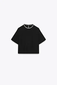GLITTER NECK TOP