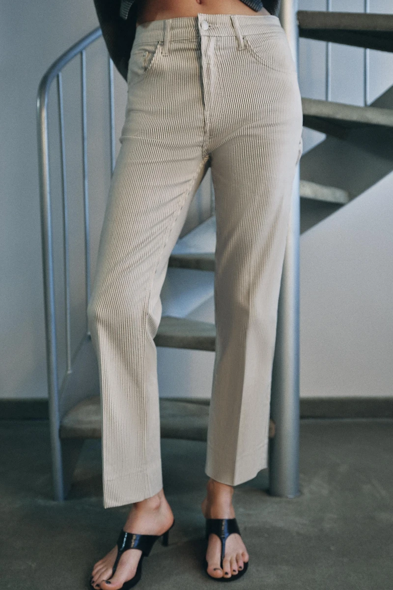 ZW COLLECTION MID-RISE CROPPED FLARE JEANS