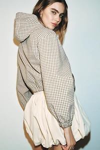 PLAID HOODED JACKET