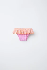 2-6 YEARS/ TWO-PACK CHECK AND FLORAL SWIM BOTTOMS