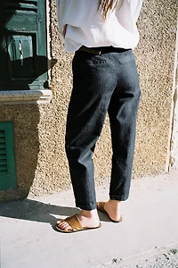 Z1975 BRAIDED BELT CHINO DENIM PANTS