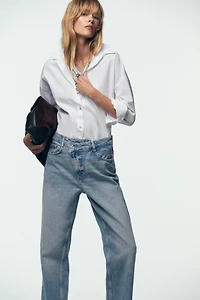 Z.09 STRAIGHT ANKLE HIGH WAIST CROSSOVER JEANS