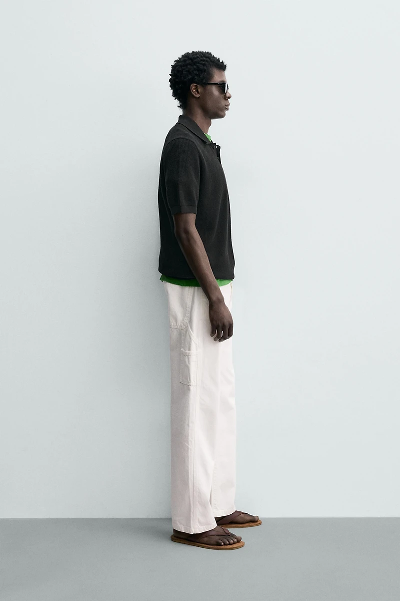 REGULAR FIT TEXTURED KNIT POLO