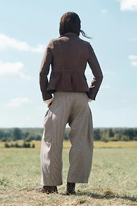 FITTED SUEDE LEATHER BLAZER LIMITED EDITION