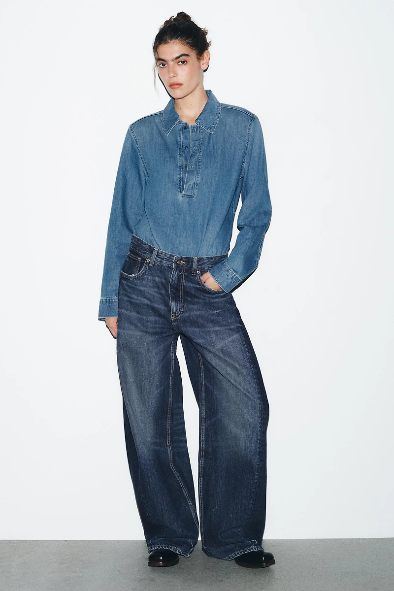 TRF HIGH-WAIST BALLOON OVERSIZE JEANS