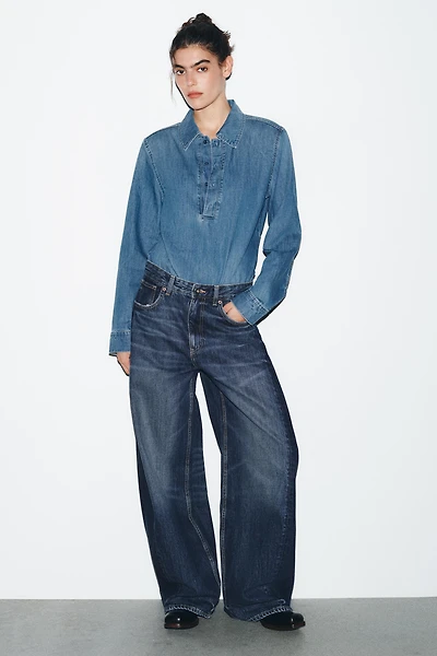 TRF HIGH-WAIST BALLOON OVERSIZE JEANS