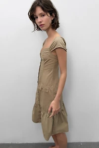 BUTTONED MIDI DRESS