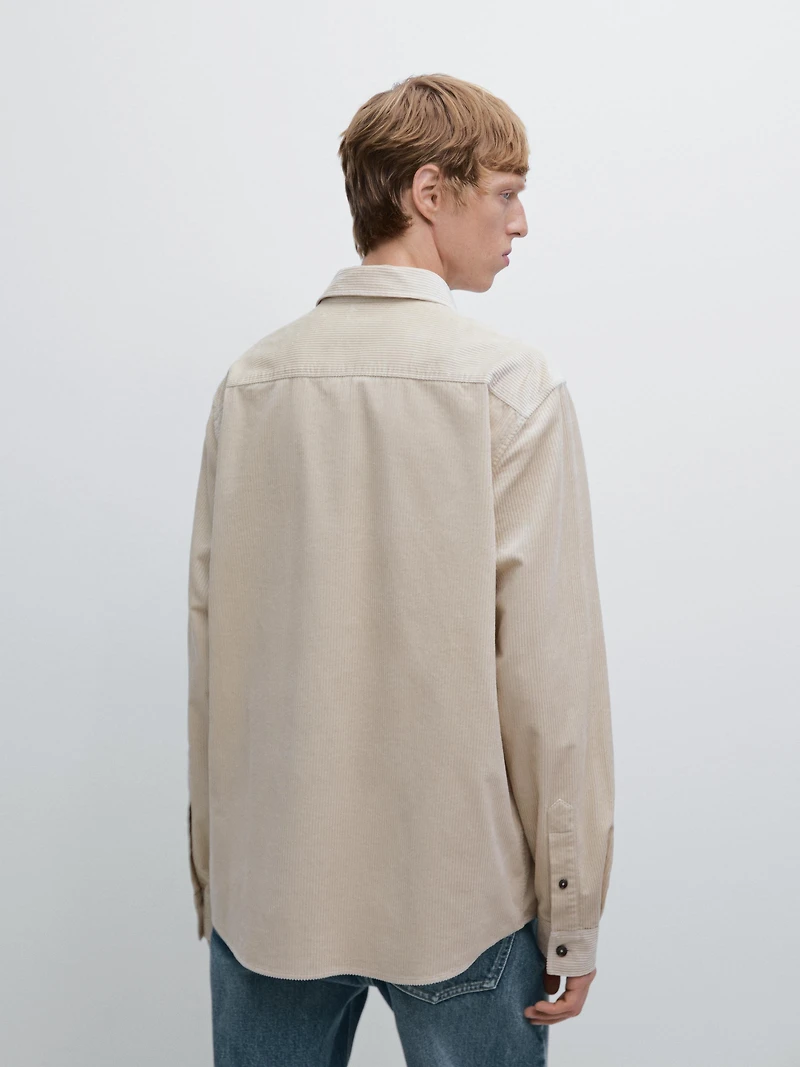 Regular fit corduroy overshirt