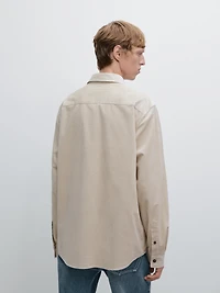 Regular fit corduroy overshirt