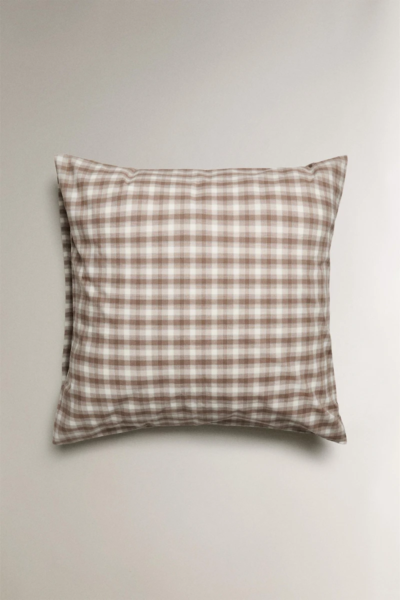 CHILDREN'S CHECK FLANNEL PILLOWCASE