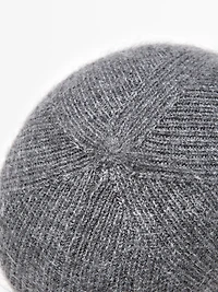 100% cashmere knit beanie