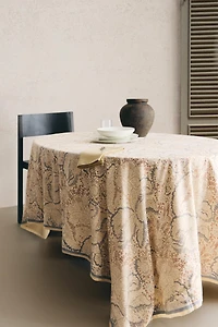 FLORAL AND PAISLEY PRINT TABLECLOTH