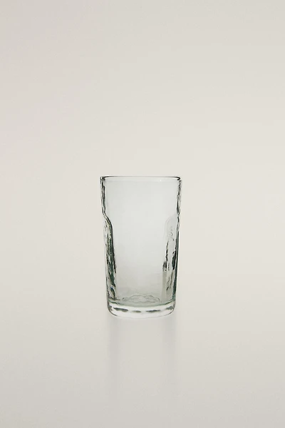 HAMMERED RAISED DESIGN GLASS TUMBLER