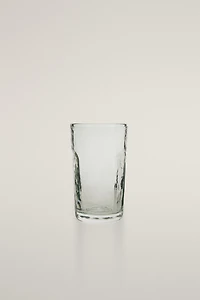 HAMMERED RAISED DESIGN GLASS TUMBLER