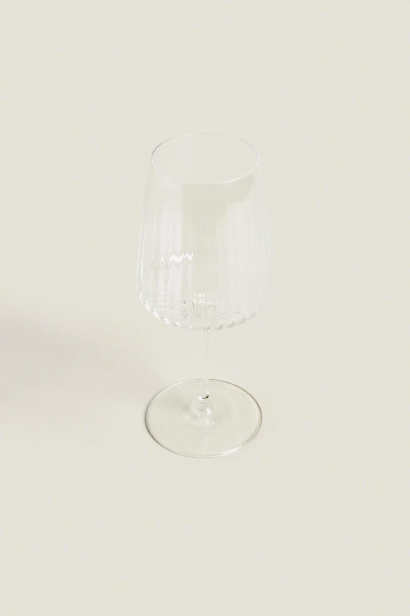 LARGE GLASS WITH LINES