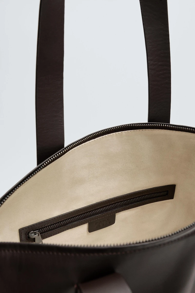 SAC SHOPPER DÉTAILS EN CUIR