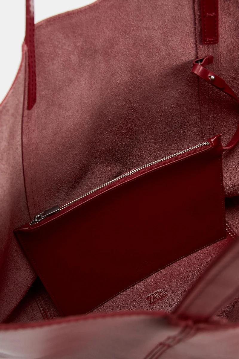 LEATHER SHOPPER BAG