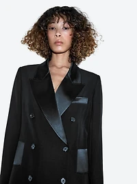 Blazer-style dress with satin detail