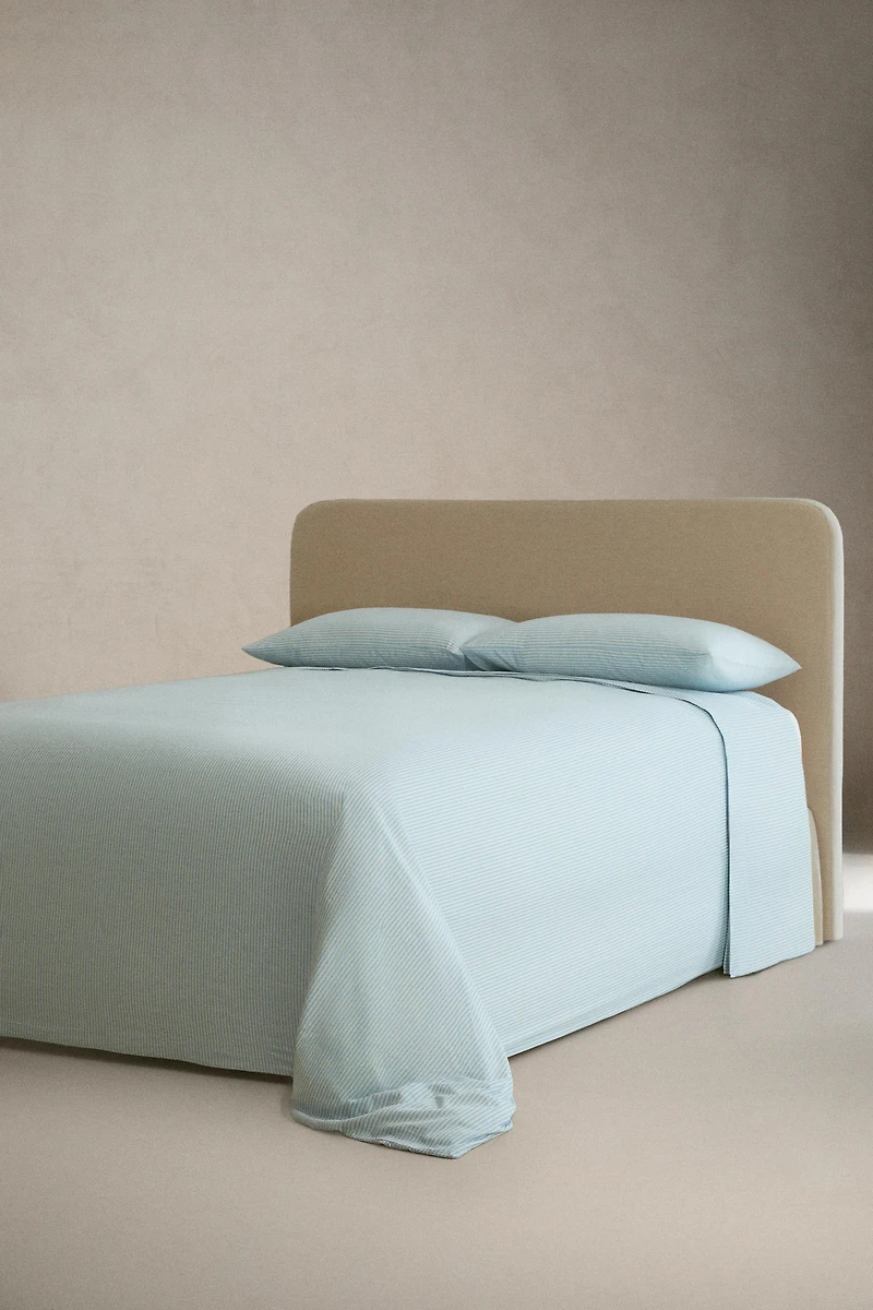 FADED STRIPED SATEEN DUVET COVER (300 THREAD COUNT)