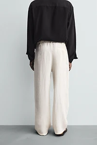 RELAXED FIT LINEN PANTS