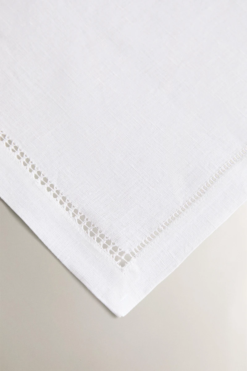 PACK SERVIETTES BRODERIE JOUR ÉCHELLE (LOT DE 2)