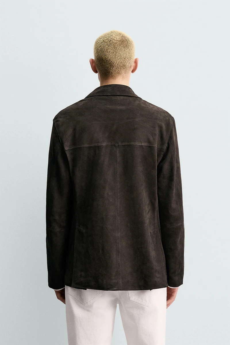 VESTE EN CUIR À FINITION DAIM ORIGINS