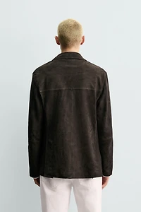 VESTE EN CUIR À FINITION DAIM ORIGINS