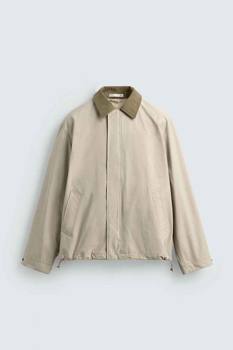 BLOUSON TECHNIQUE COL EN CONTRASTE