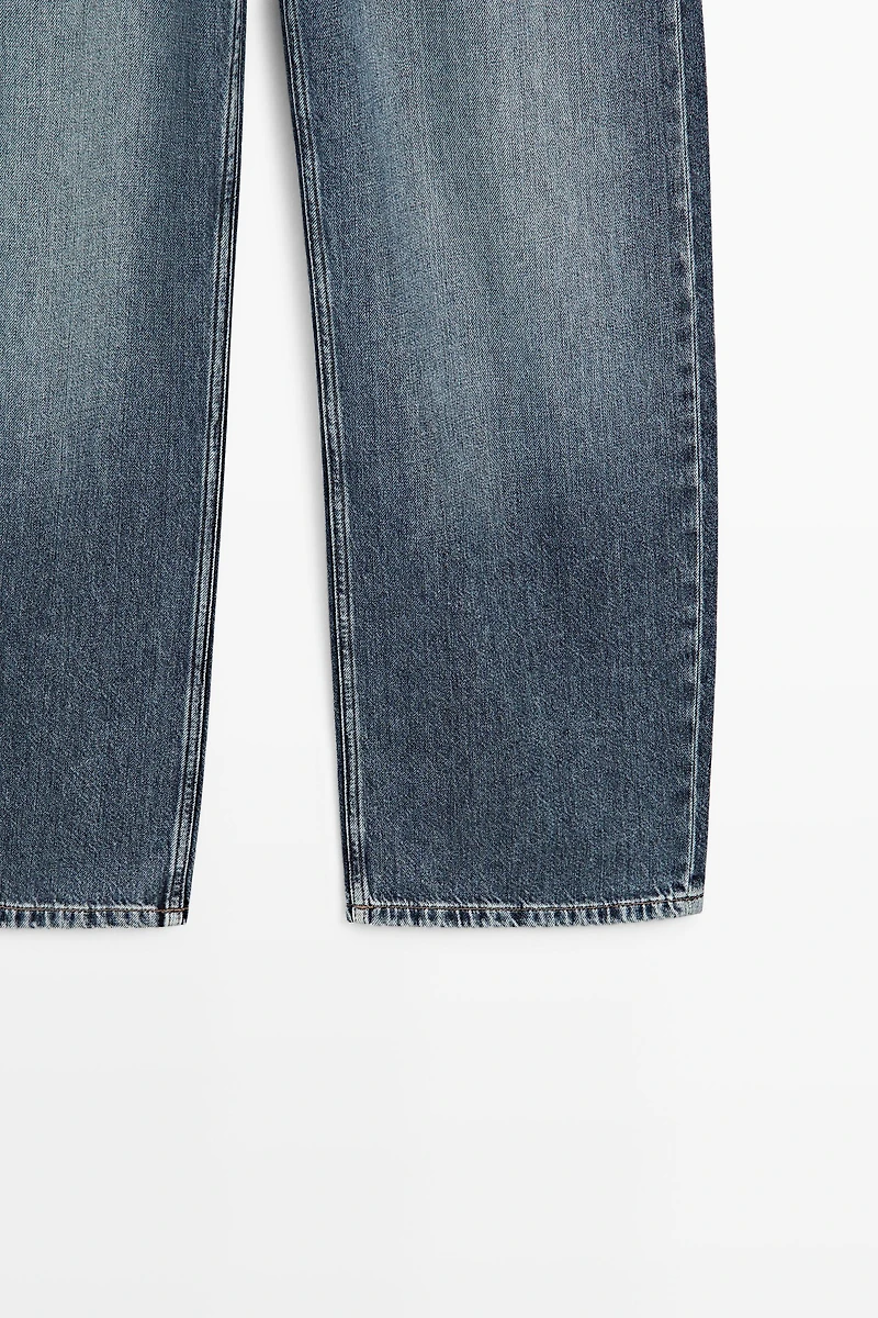 Mid-waist barrel fit jeans