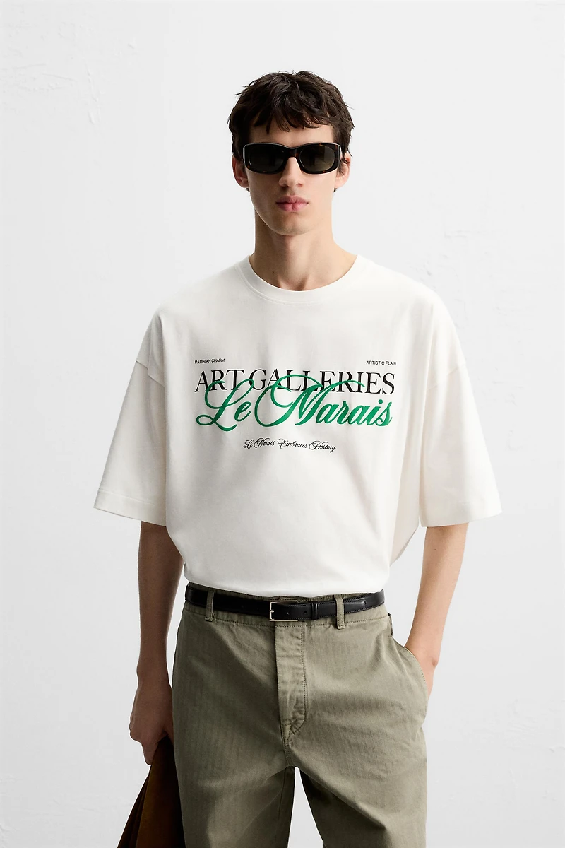 T-SHIRT À INSCRIPTION IMPRIMÉE