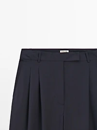 Pantalon à pinces doubles 100 % laine - STUDIO