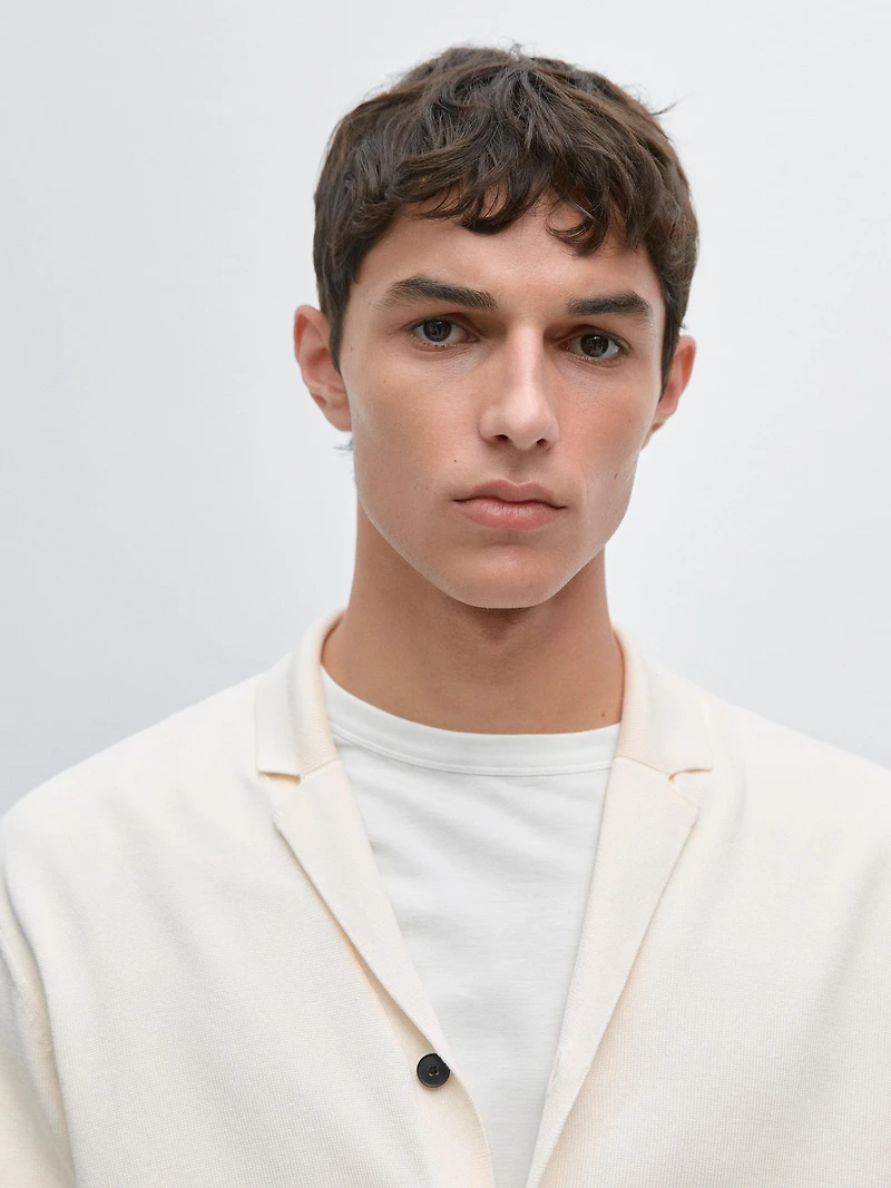 Short sleeve knit overshirt