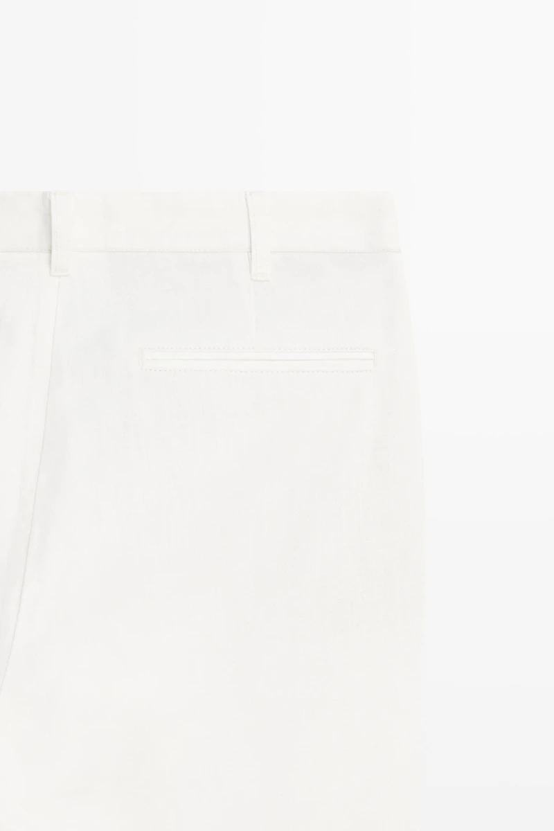 Pantalon straight lin et coton