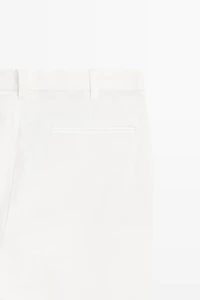 Pantalon straight lin et coton