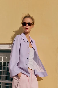 BLOUSON EN LIN MANCHES BALLON