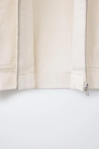 HERRINGBONE HOODED OVERSHIRT