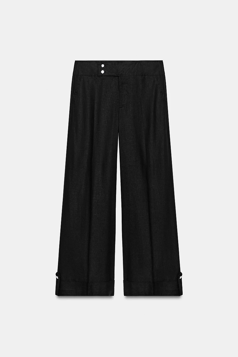 PANTALON LARGE À REVERS