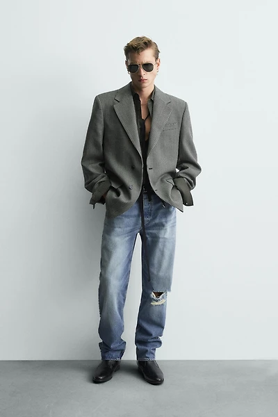 100% WOOL HOUNDSTOOTH BLAZER LIMITED EDITION