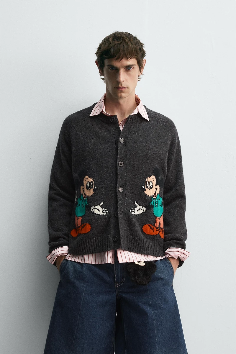 MICKEY MOUSE WOOL CARDIGAN HARRY LAMBERT FOR ZARA X DISNEY