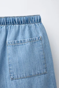 BUTTONED DENIM SHORTS