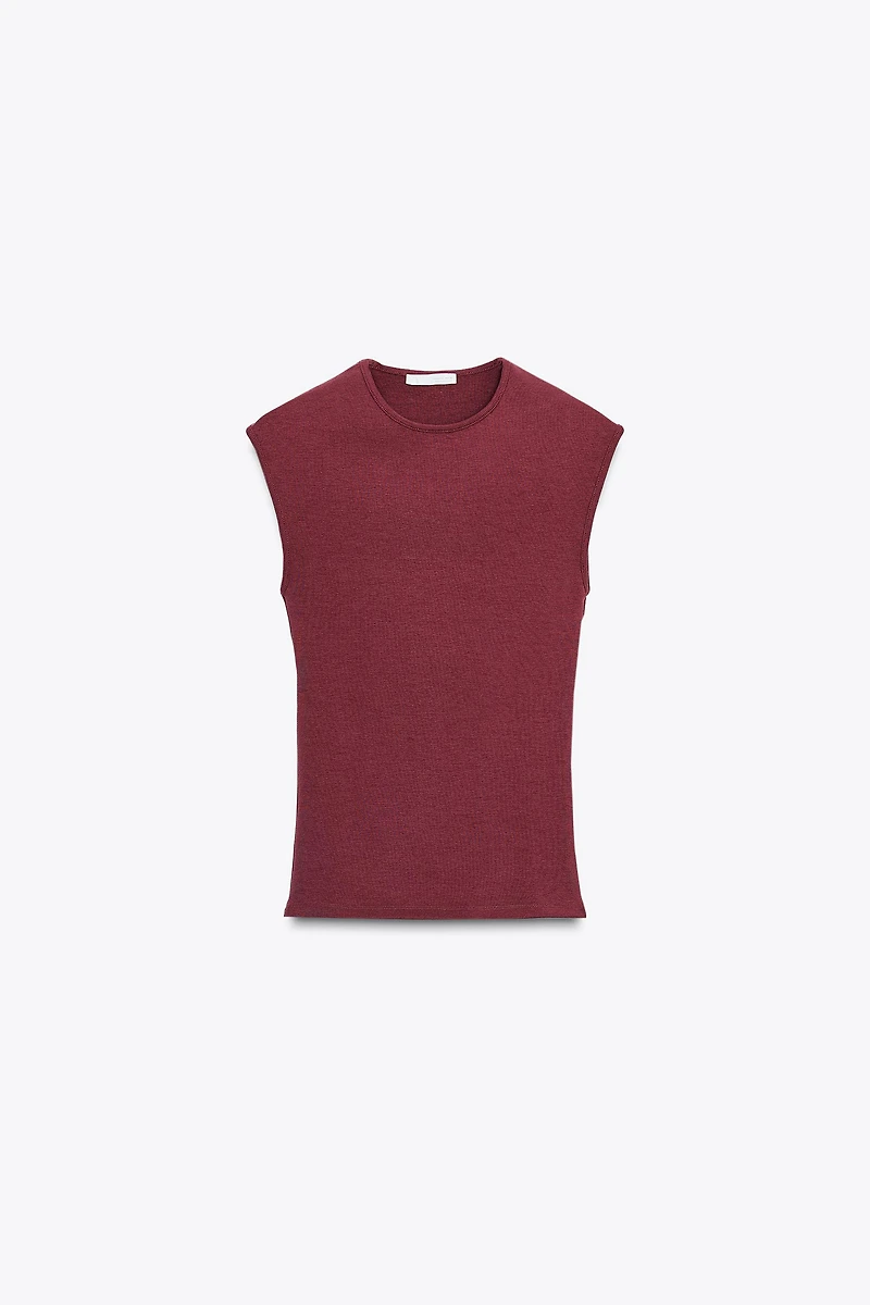 STRETCH RIB T-SHIRT
