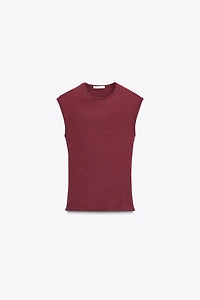 STRETCH RIB T-SHIRT