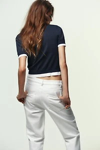 DOUBLE-LAYER TRIM CARDIGAN