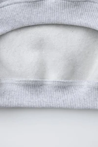 EMBROIDERED TERRY TEXT SWEATSHIRT
