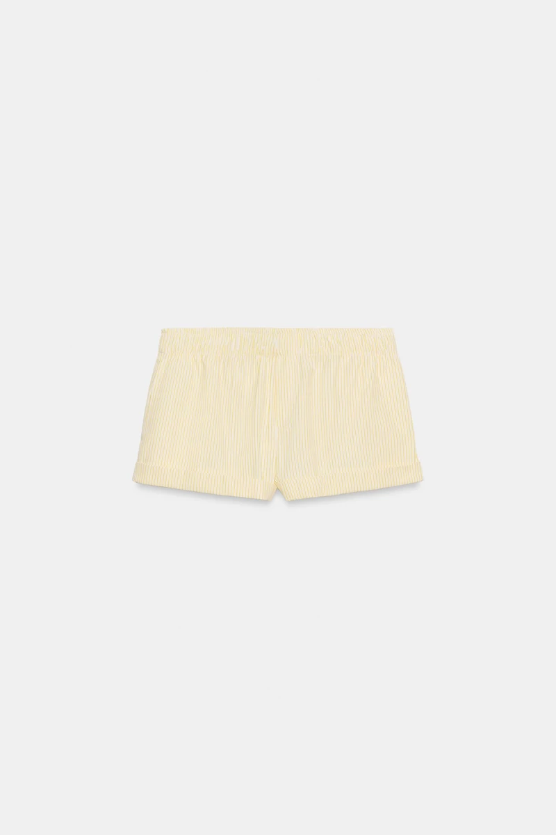 STRIPED POPLIN SHORTS