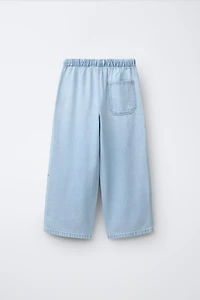 WIDE LEG RHINESTONE JEANS