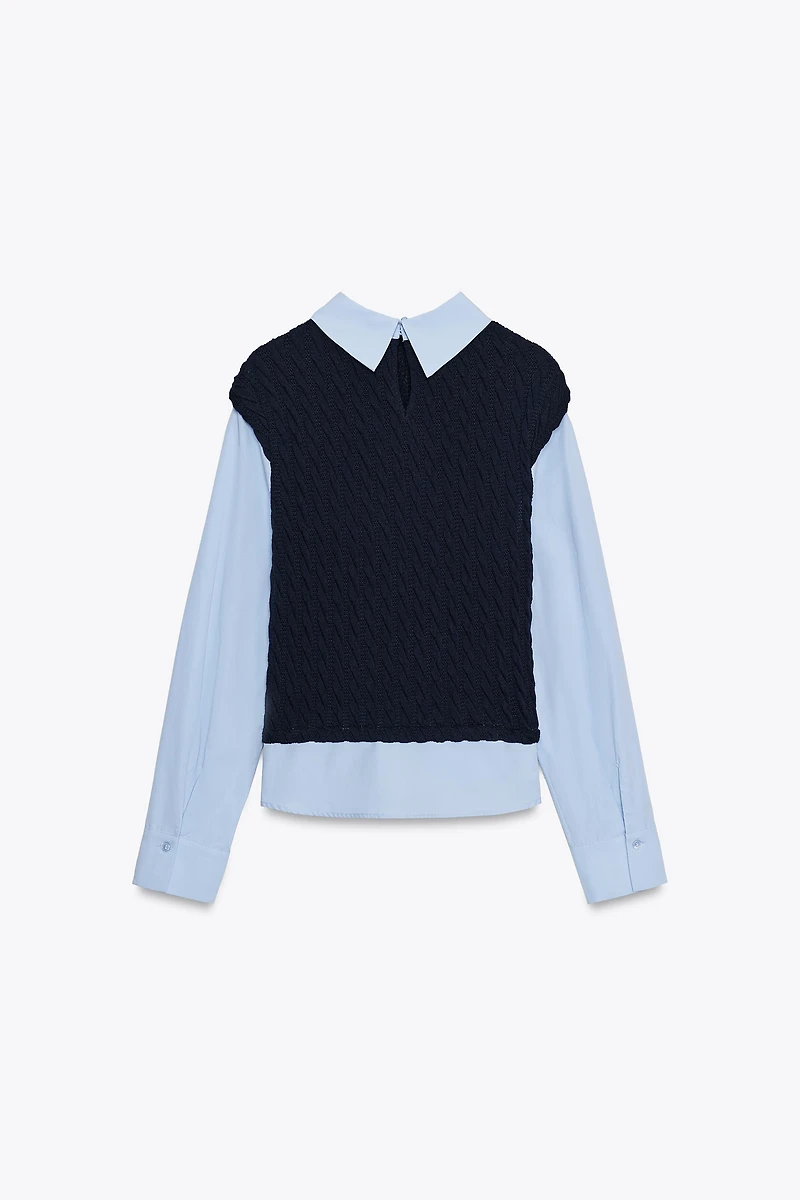 POPLIN MIXED SHIRT