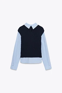 POPLIN MIXED SHIRT