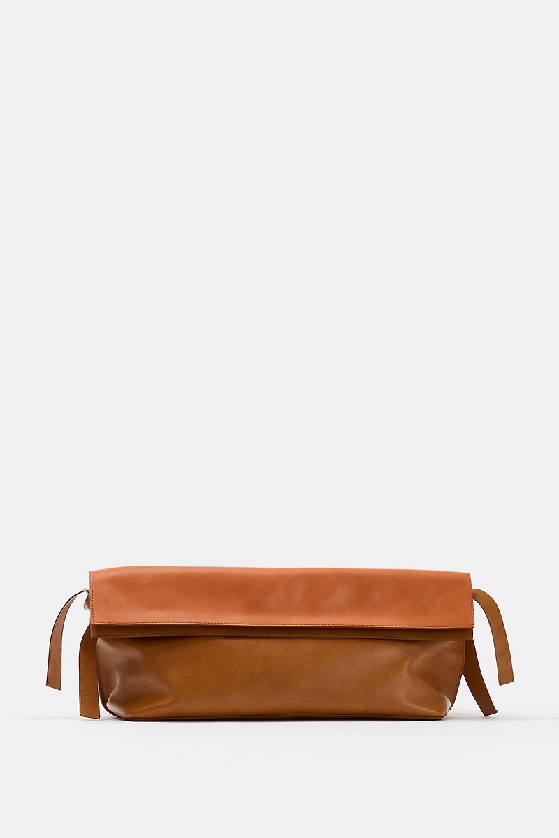 SAC ENVELOPPE EN CUIR À RABAT