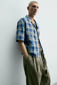 RELAXED FIT PLAID SHIRT